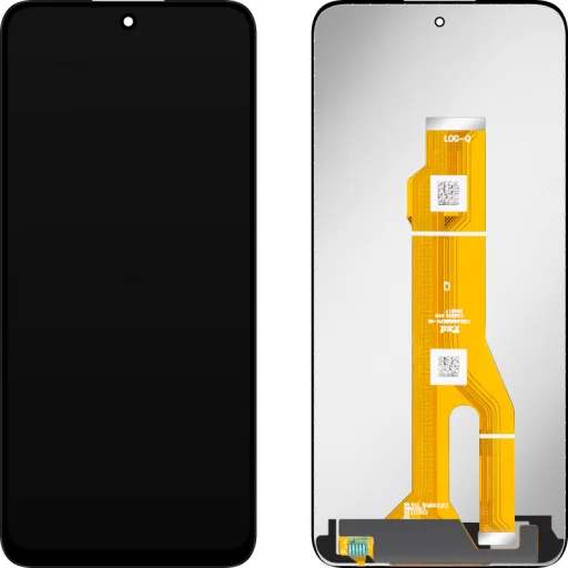 MP utángyártott LCD kijelzőmodul Honor 400 Smart 4G / 400 Smart 5G / X7d 4G / X7d 5G készülékhez, keret nélkül, fekete - 1