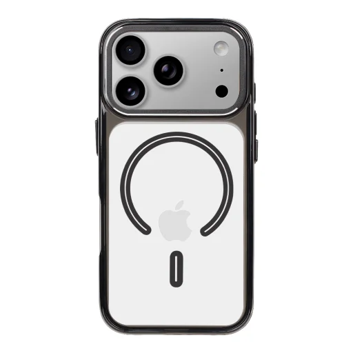  Apple iPhone 17 Pro és iPhone 18 Pro átlátszó, fekete OBAL:ME MagNetix Zenith tok - 2