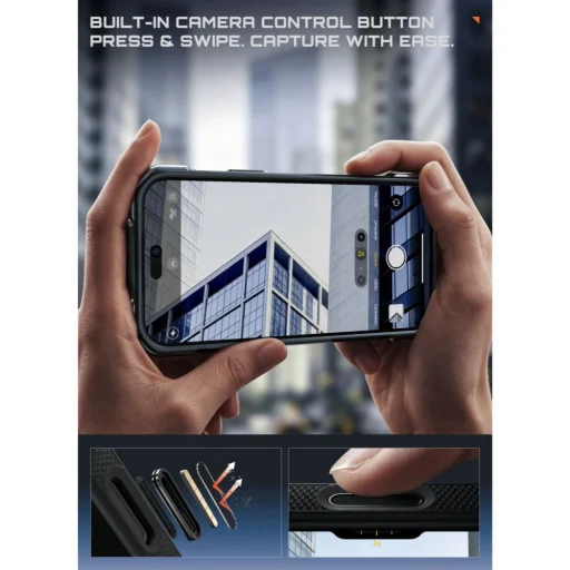 iPhone 17 Pro Max / 18 Pro Max čierne puzdro Supcase UB Aero MagSafe z aramidových vlákien - 9