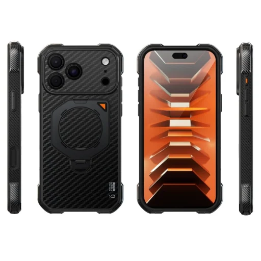  iPhone 17 Pro Max / 18 Pro Max fekete Supcase UB Aero MagSafe aramidszálas tok - 3