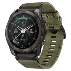  Garmin Fenix 5X / 5X Plus / 6X / 6X Pro / 7X / 8 / 8 Pro / 9 / 9 Pro (51 mm) modellekhez való katonai zöld Tech-Protect Nylon Classic nejlon óraszíj