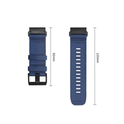  Garmin Fenix 5X / 5X Plus / 6X / 6X Pro / 7X / 8 / 8 Pro / 9 / 9 Pro (51 mm) Tech-Protect Nylon Classic sötétkék óraszíj - 3