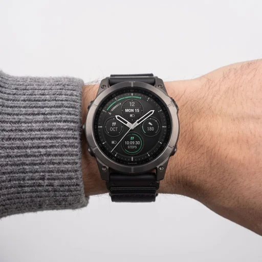  Garmin Fenix 5X / 5X Plus / 6X / 6X Pro / 7X / 8 / 8 Pro / 9 / 9 Pro (47 mm) óraszíj – Tech-Protect Nylon Classic, fekete - 6