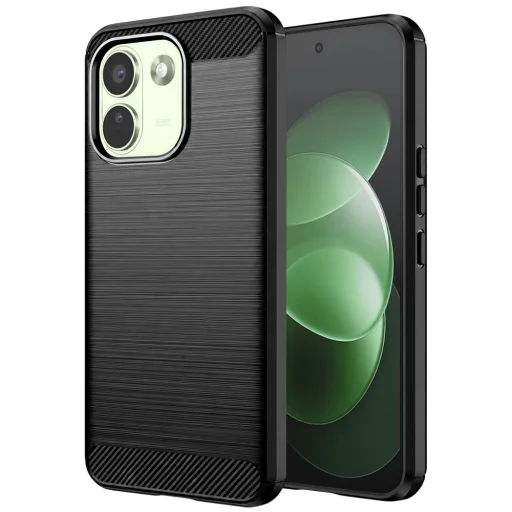 Xiaomi Redmi Note 17 Pro Max čierne nárazuvzdorné puzdro Techsuit Carbon Silicone - 1