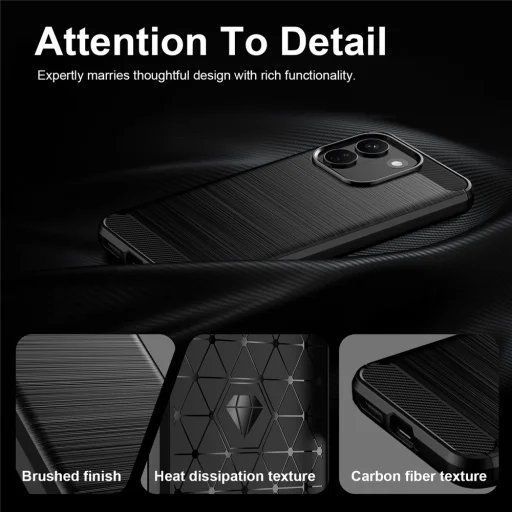 Xiaomi Redmi Note 17 Pro Max čierne nárazuvzdorné puzdro Techsuit Carbon Silicone - 2