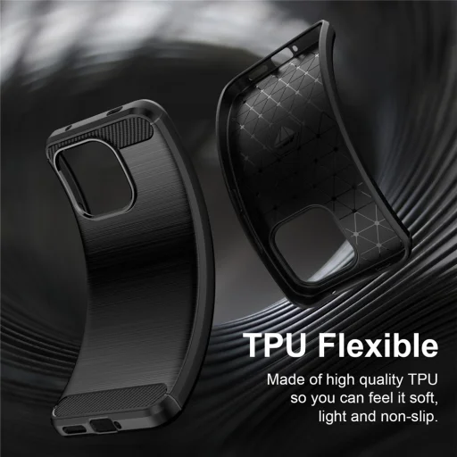 Xiaomi Redmi Note 17 Pro Max čierne nárazuvzdorné puzdro Techsuit Carbon Silicone - 4