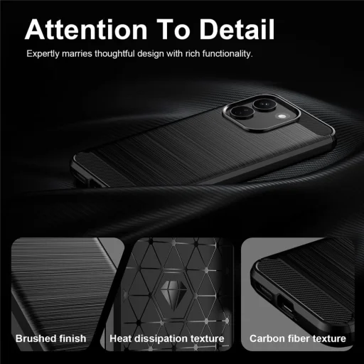 Xiaomi Redmi Note 17 Pro Max fekete Techsuit Carbon Silicone ütésálló tok - 2