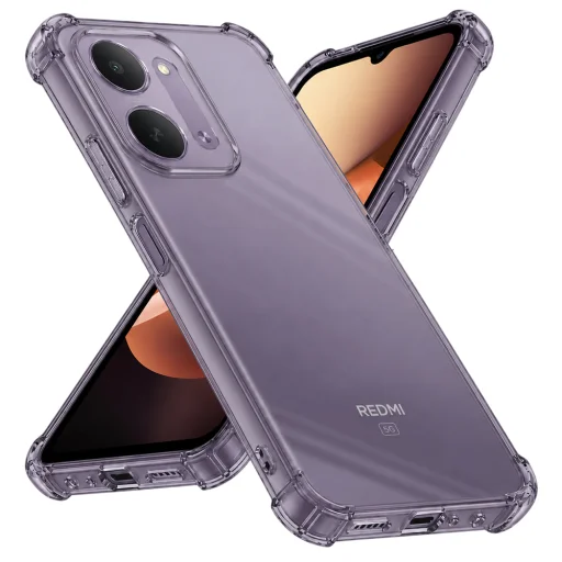 Xiaomi Redmi 17C 5G dymovo čierne Techsuit priehľadné, nárazuvzdorné silikónové puzdro - 1