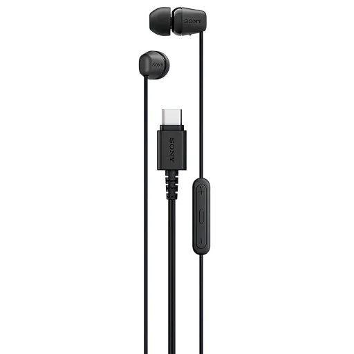 SONY EX15C káblové USB-C slúchadlá, čierne 1,2m - 1
