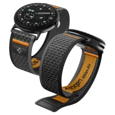 Google Pixel Watch 1/2/3/4/5 (41 mm) Spigen Athlex Air športový remienok, čierno-oranžový
