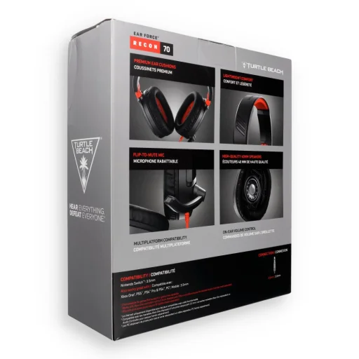 Turtle Beach Recon 70N káblové slúchadlá s mikrofónom, červeno-čierne - 8