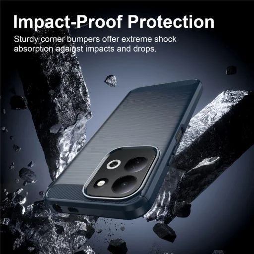  Xiaomi Redmi 17 4G / Redmi 17 5G kék Techsuit Carbon Silicone ütésálló tok - 5