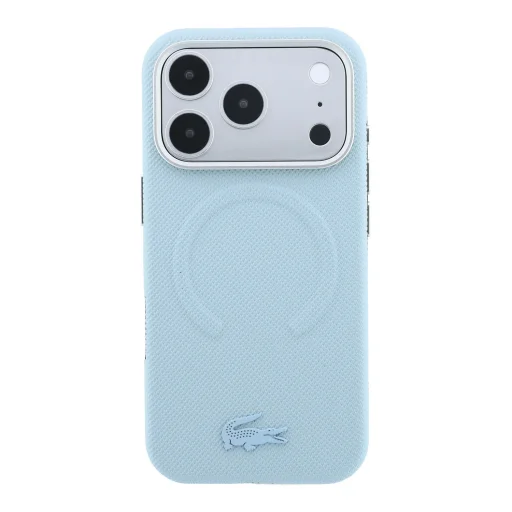 iPhone 18 Pro modrý Lacoste Petit Pique embosovaný PVC MagSafe kryt - 3