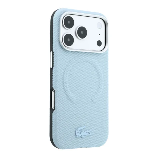iPhone 18 Pro modrý Lacoste Petit Pique embosovaný PVC MagSafe kryt - 4