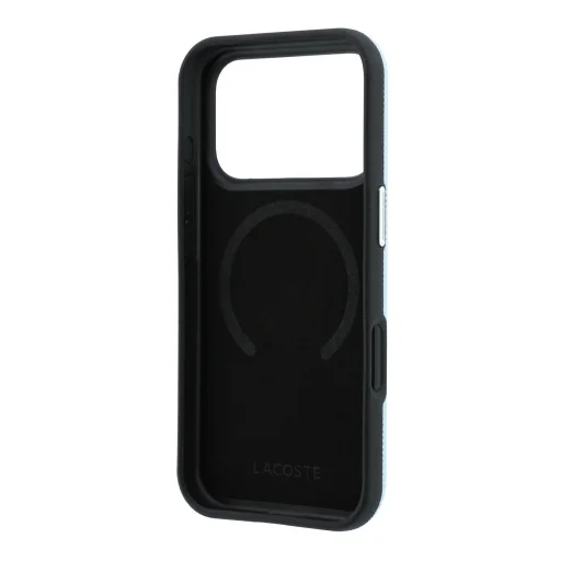 iPhone 18 Pro modrý Lacoste Petit Pique embosovaný PVC MagSafe kryt - 6