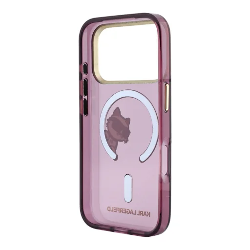 Bordové puzdro Karl Lagerfeld IML Choupette Peekaboo MagSafe pre iPhone 18 Pro - 6