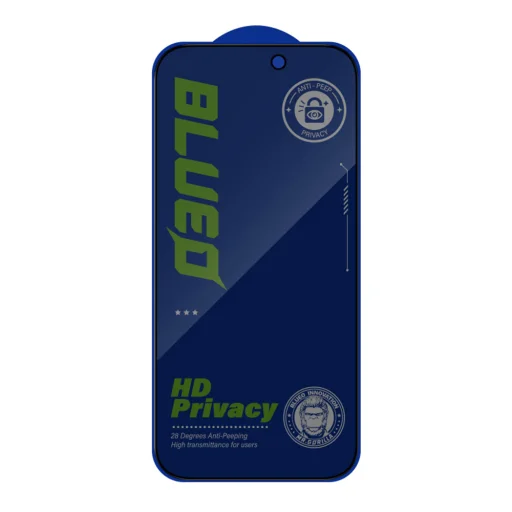  iPhone 16 Pro / iPhone 17 / iPhone 17 Pro fekete Blueo betekintésgátló kijelzővédő üveg, 5 db - 3