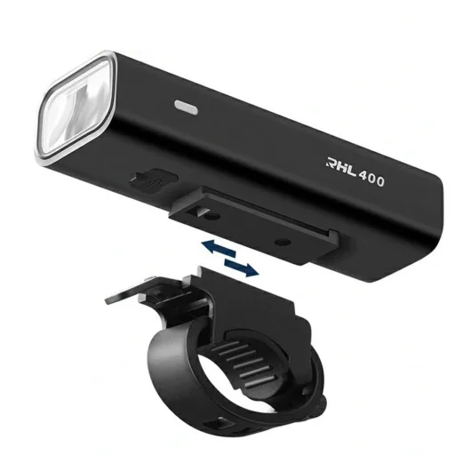 Rockbros RHL400 predné svetlo na bicykel, 400 lm, USB-C, čierne - 2