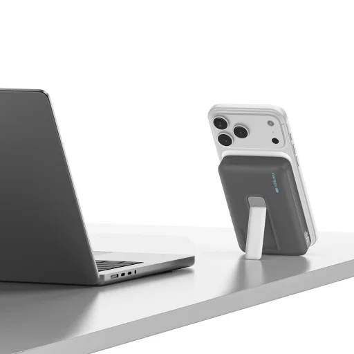 Cuktech WPB100 10000 mAh Qi2 magnetická externá batéria, 30 W, so stojanom, čierna powerbanka - 19