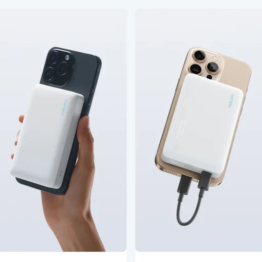 Cuktech WPB100N magnetická externá batéria so stojanom, 10000 mAh, 20 W, biela powerbanka - 5