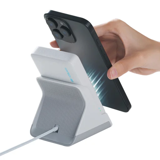 Cuktech WPB100N magnetická externá batéria so stojanom, 10000 mAh, 20 W, biela powerbanka - 7