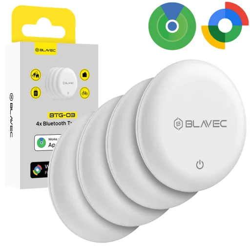 Blavec Tracker BTG-03 Bluetooth hľadač predmetov, biely, 4 ks (BTBTG03-W4) - 1