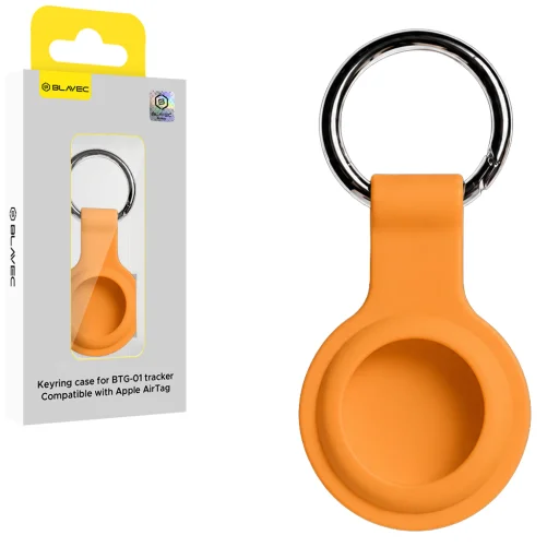 Blavec BTG-01 univerzális szilikon nyomkövető tok kulcskarikával, narancssárga - 1