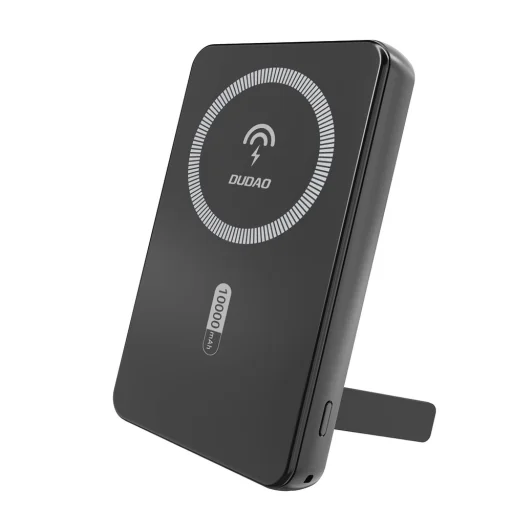 Dudao K14S+ 10000 mAh magnetická externá batéria, 22,5 W, kompatibilná s MagSafe, so stojanom, čierna powerbanka - 1