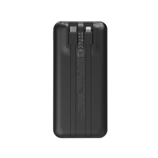 Wozinsky WFC-15B 20 000 mAh externá batéria so zabudovaným Lightning a USB-C káblom, čierna powerbanka - 4