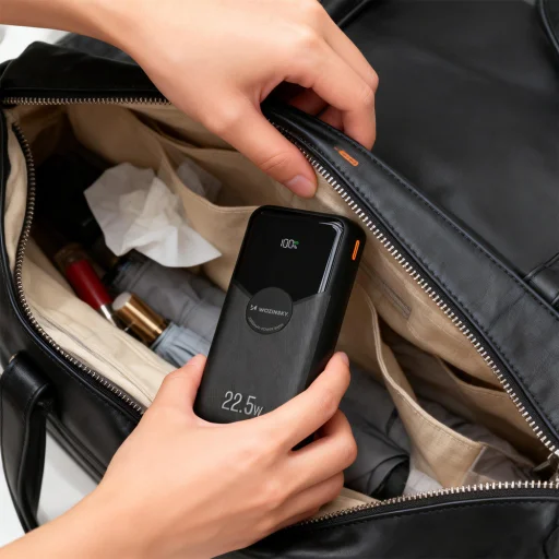 Wozinsky WFC-15B 20 000 mAh externá batéria so zabudovaným Lightning a USB-C káblom, čierna powerbanka - 7