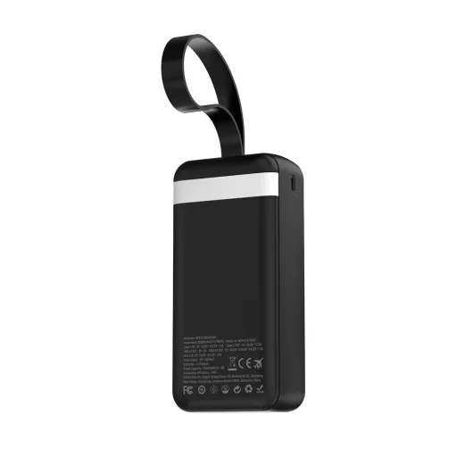 Wozinsky W8-W 30000 mAh, 30 W externá batéria s 2 konektormi USB-A a USB-C, so svietidlom, čierna powerbanka - 4