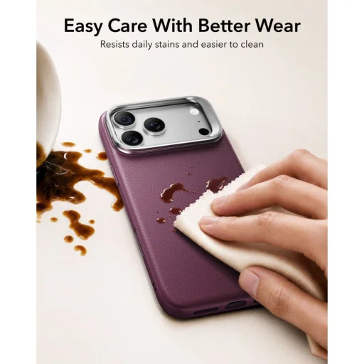 Apple iPhone 17 Pro / iPhone 18 Pro bordové puzdro ESR Atelier MagSafe so stojanom - 5