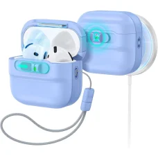 Svetlomodré puzdro ESR Pulse HaloLock MagSafe pre Apple AirPods 4 / 5