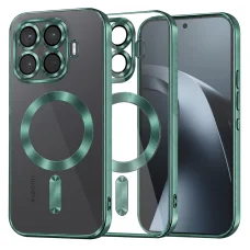 Xiaomi 17T Pro tmavozelené Techsuit Luxury Crystal MagSafe priehľadné puzdro