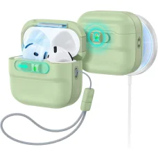 ESR Pulse HaloLock MagSafe puzdro pre slúchadlá Apple AirPods 4 / 5, svetlozelené