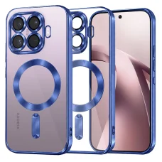 Xiaomi 17T tmavomodré Techsuit Luxury Crystal MagSafe priehľadné puzdro