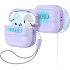 Levanduľové puzdro ESR Pulse HaloLock MagSafe pre slúchadlá Apple AirPods 4 / 5