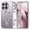 Xiaomi 17T strieborné Techsuit Luxury Crystal MagSafe priehľadné puzdro thumbnail