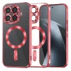 Xiaomi 17T Pro červené Techsuit Luxury Crystal MagSafe priehľadné puzdro thumbnail