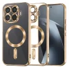 Xiaomi 17T Pro zlaté Techsuit Luxury Crystal MagSafe priehľadné puzdro thumbnail