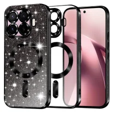 Xiaomi 17T čierne Techsuit Luxury Glitter MagSafe puzdro