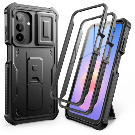  Samsung Galaxy A17 / A18 4G / 5G védőtok Tech-Protect Kevlar Cam+ 2 darabos szett, fekete - 2