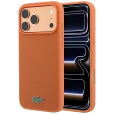 iPhone 18 Pro Max / iPhone 17 Pro Max oranžový kryt Lacoste Petit Pique Lacquer Logo MagSafe