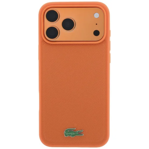 iPhone 18 Pro Max / iPhone 17 Pro Max oranžový kryt Lacoste Petit Pique Lacquer Logo MagSafe - 3