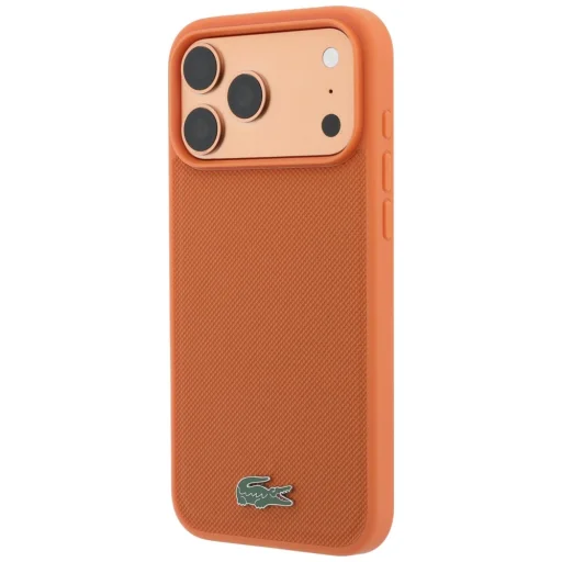 iPhone 18 Pro Max / iPhone 17 Pro Max oranžový kryt Lacoste Petit Pique Lacquer Logo MagSafe - 2