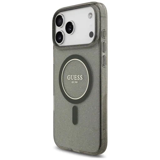 iPhone 18 Pro Max / 17 Pro Max čierne puzdro Guess IML Glitter Pearl Strap MagSafe - 3