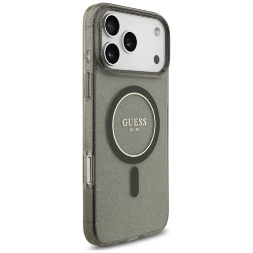 iPhone 18 Pro Max / 17 Pro Max čierne puzdro Guess IML Glitter Pearl Strap MagSafe - 4