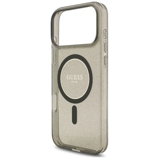 iPhone 18 Pro Max / 17 Pro Max čierne puzdro Guess IML Glitter Pearl Strap MagSafe - 6