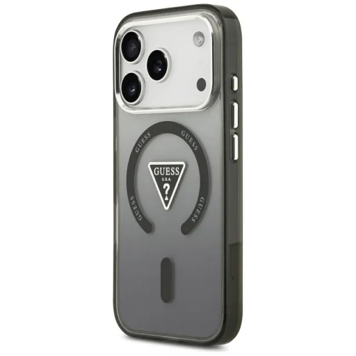 iPhone 18 Pro Max a iPhone 17 Pro Max MagSafe puzdro – Guess IML Gradient Triangle Logo, čierne - 2