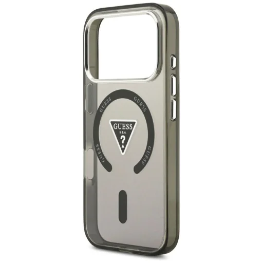 iPhone 18 Pro Max a iPhone 17 Pro Max MagSafe puzdro – Guess IML Gradient Triangle Logo, čierne - 6
